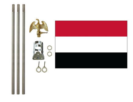 3'x5' Yemen Polyester Flag with 6' Flagpole Kit
