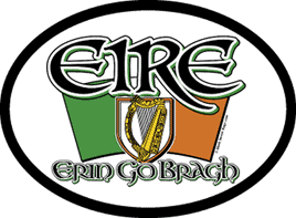Ireland Oval Decal With Motto