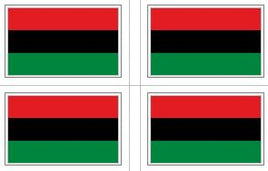 African American Flag Stickers - 50 per sheet