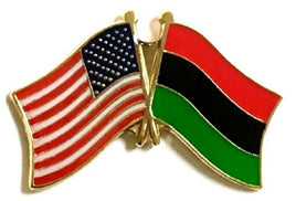 African American Friendship Flag Lapel Pins