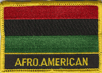 Afro American Flag Patch - With Name