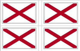 Alabama State Flag Stickers - 50 per sheet