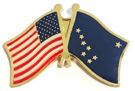 Alaska State Flag Lapel Pin - Double