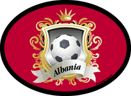Albania Soccer Oval Decal