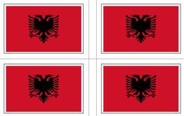 Albanian Flag Stickers - 50 per sheet