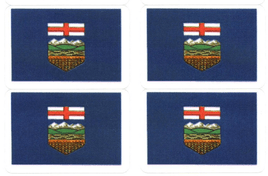Alberta Waterproof Flag Stickers - 50 per Sheet