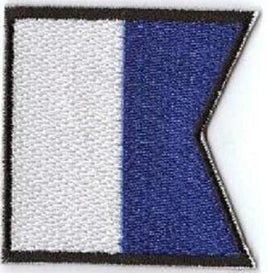 Alpha Nautical Signal Flag Patch