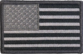 American Flag Patch - Black/Silver - Left Hand