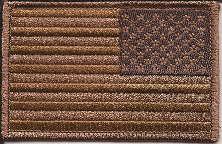 American Flag Patch - Subdued Brown - Right Hand