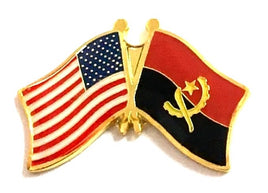 Angolan Friendship Flag Lapel Pins