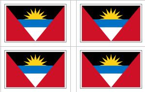 Antigua Flag Stickers - 50 per sheet