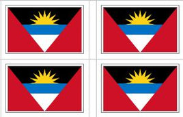 Antigua Flag Stickers - 50 per sheet