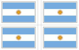 Argentina Flag Stickers - 50 per sheet