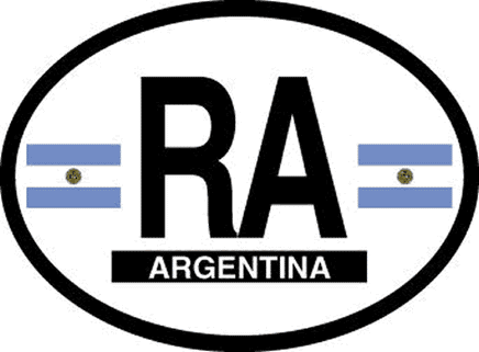 Argentina Reflective Oval Decal