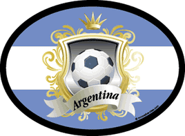 Argentina Soccer Oval Decal