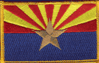 Arizona State Flag Patch - Rectangle
