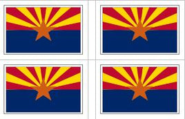 Arizona State Flag Stickers - 50 per sheet