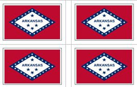 Arkansas State Flag Stickers - 50 per sheet