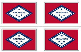 Arkansas State Flag Stickers - 50 per sheet