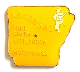 Arkansas State Lapel Pin - Map Shape