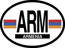 Armenia Reflective Oval Decal