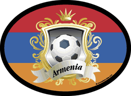 Armenia Soccer Oval Decal