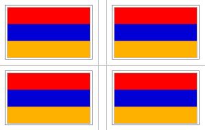 Armenian Flag Stickers - 50 per sheet