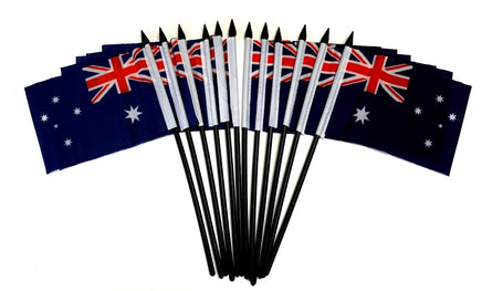 Australia Polyester Miniature Flags - 12 Pack