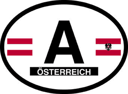 Austria Reflective Oval Decal