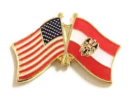 Austrian w/Eagle Friendship Flag Lapel Pins