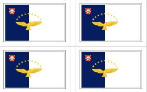 Azores Flag Stickers - 50 per sheet