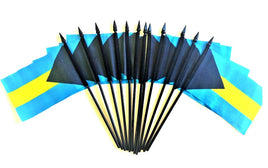 Bahamas Polyester Miniature Flags - 12 Pack