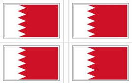 Bahrain Flag Stickers - 50 per sheet