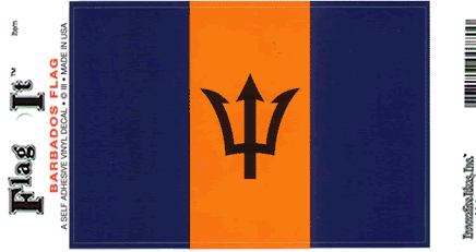 Barbados Vinyl Flag Decal