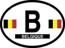 Belgium Reflective Oval Decal