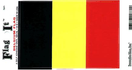 Belgium Vinyl Flag Decal