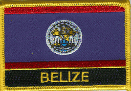 Belize Flag Patch - Wth Name