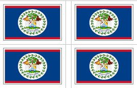 Belize Flag Stickers - 50 per sheet