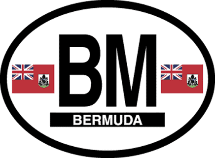 Bermuda Reflective Oval Decal