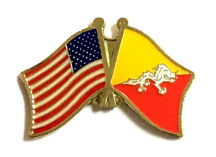 Bhutan Friendship Flag Lapel Pins