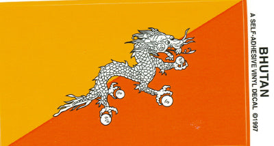 Bhutan Vinyl Flag Decal