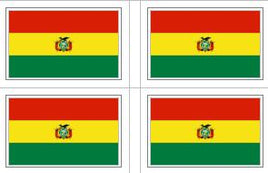 Boliviian Flag Stickers - 50 per sheet