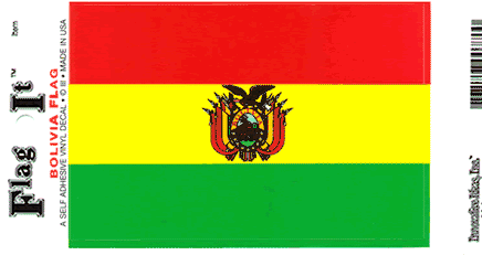 Bolivian Vinyl Flag Decal