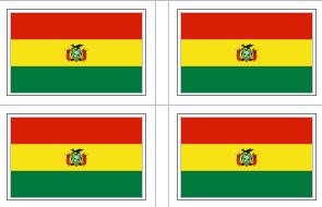 Boliviian Flag Stickers - 50 per sheet