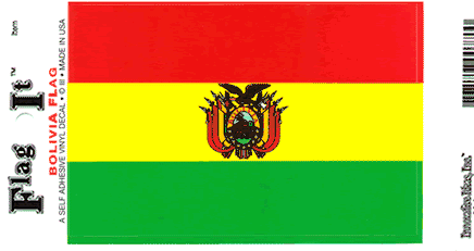 Boliviian Vinyl Flag Decal