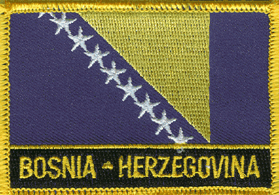Bosnia & Herzegovina Flag Patch - Wth Name