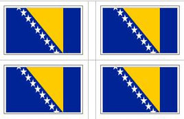 Bosnian Flag Stickers - 50 per sheet