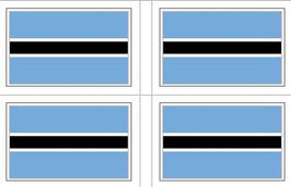Botswana Flag Stickers - 50 per sheet