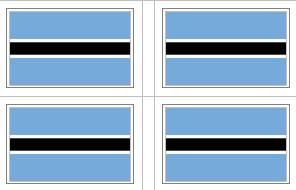 Botswana Flag Stickers - 50 per sheet