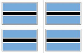 Botswana Flag Stickers - 50 per sheet